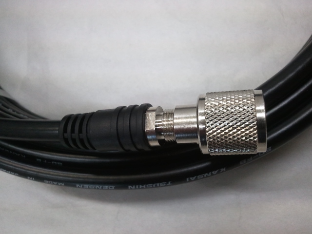第一電波工業製同軸ケーブル 5DFB10mMPMP（新・片側脱着式MPコネクター