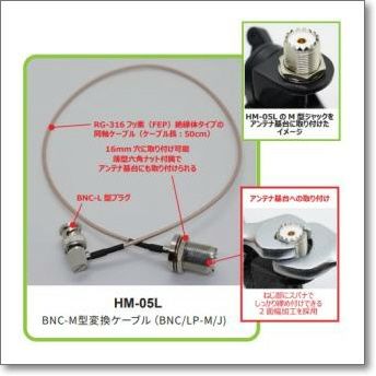 HM-05L (HM05L) コメット新型BNC-M型ハイスペック変換ケーブルは優れ